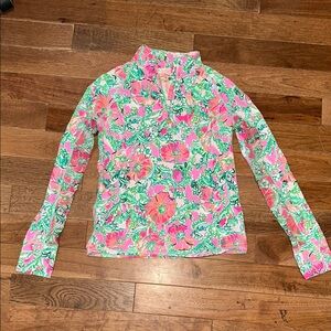 Lilly Pulitzer Pink and Green Floral Top
